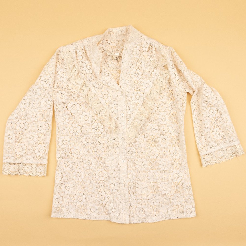 Vintage Lace Blouse Size Small Carefree Fashions